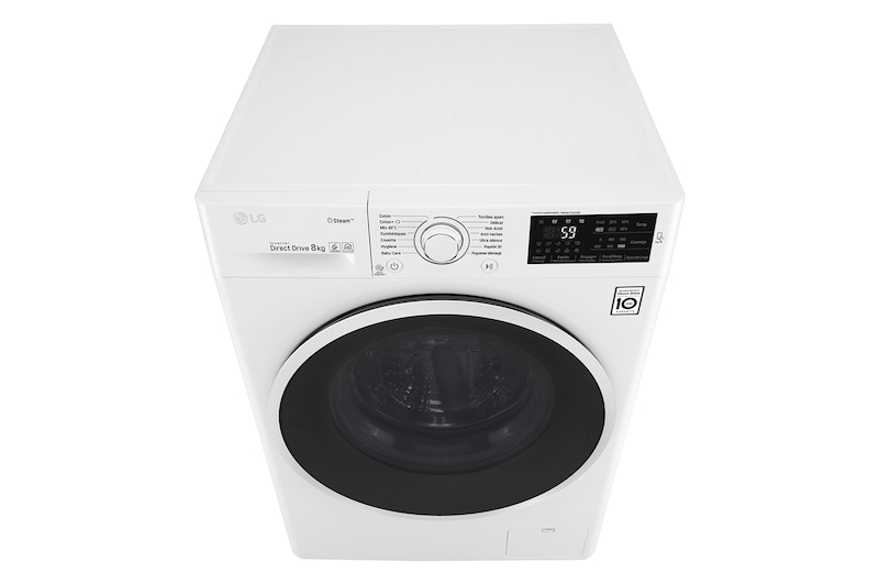 LG Lave-linge 8 KG | 6 Motion Direct Drive™ | A+++(-30%) | Smart Diagnosis™ | Moteur Direct Drive™ garanti 10 ans, LG F84J60WH