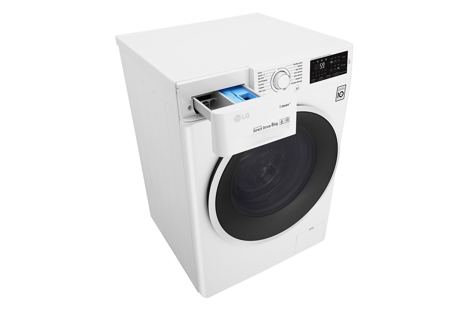 LG Lave-linge 8 KG | 6 Motion Direct Drive™ | A+++(-30%) | Smart Diagnosis™ | Moteur Direct Drive™ garanti 10 ans, LG F84J60WH