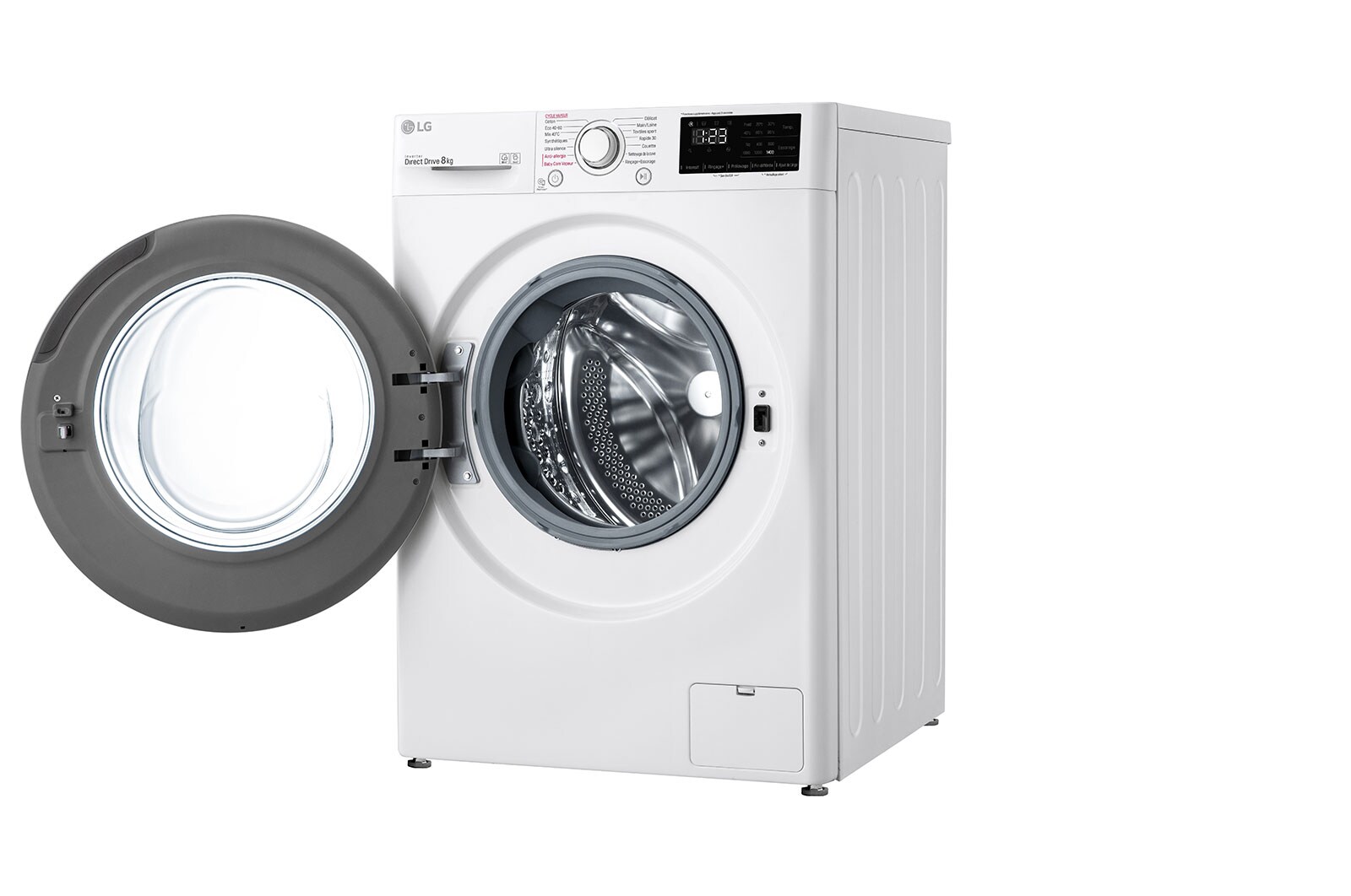 LG Lave-linge 8 kg - 59L | AI Direct Drive™ | Steam™ | Moteur Direct Drive™ garanti 10 ans | D, LG F84N23WHS