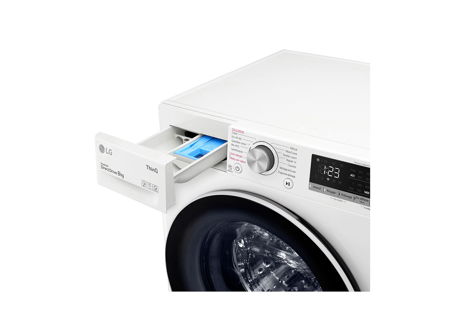 LG Lave-linge 8 kg - 68L | AI Direct Drive™ | Moteur Direct Drive™ garanti 10 ans , LG F84V40WHS
