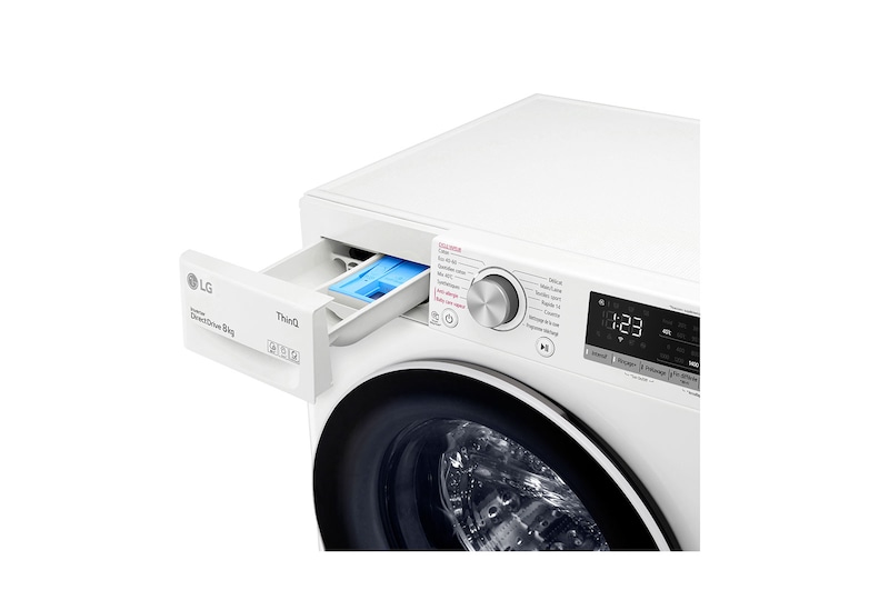 LG Lave-linge 8 kg - 68L | AI Direct Drive™ | Moteur Direct Drive™ garanti 10 ans , LG F84V40WHS