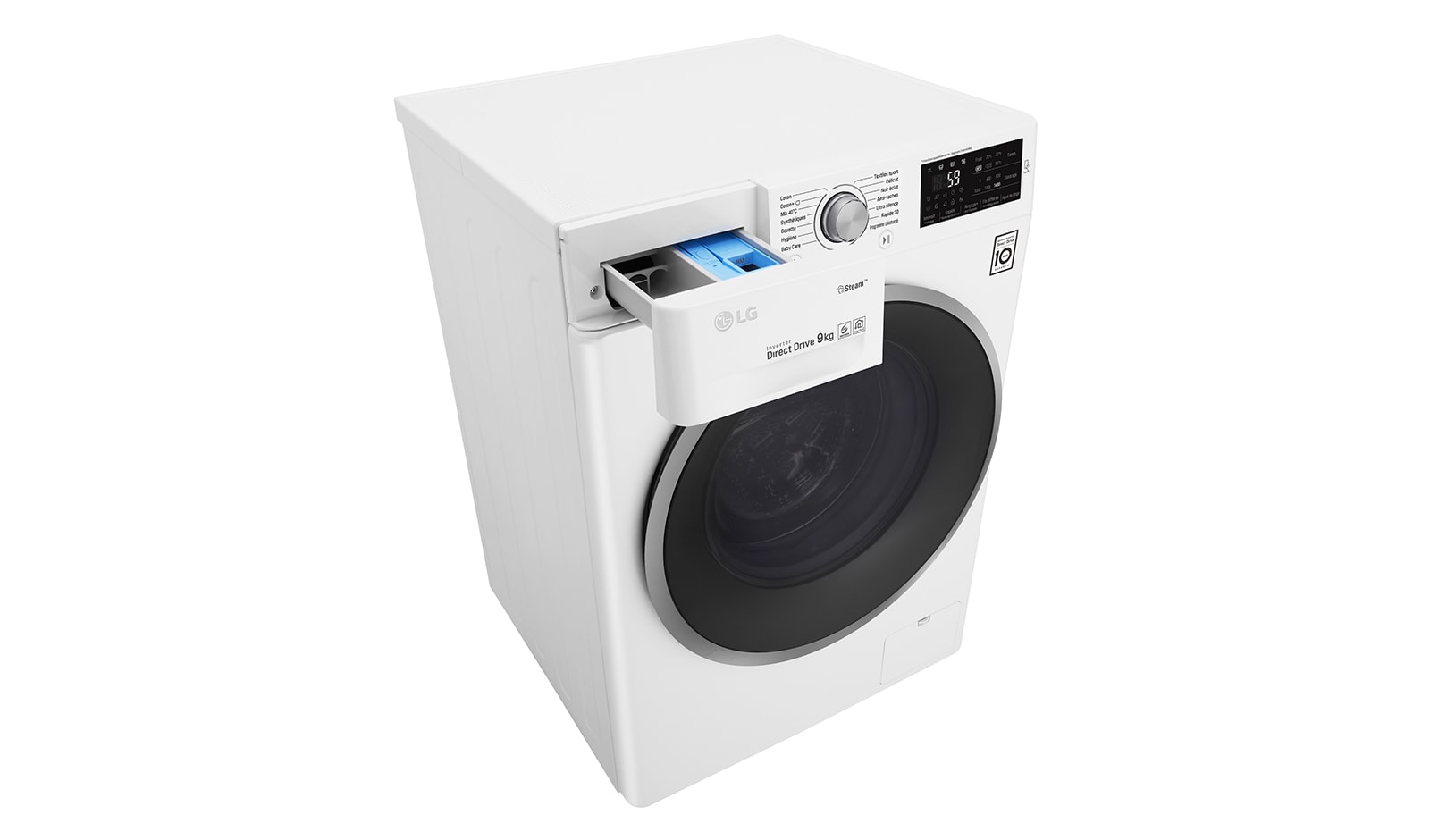 LG Lave-linge 9 KG | 6 Motion Direct Drive™ | A+++(-30%) | Smart Diagnosis™ | Moteur Direct Drive™ garanti 10 ans , LG F94J61WH