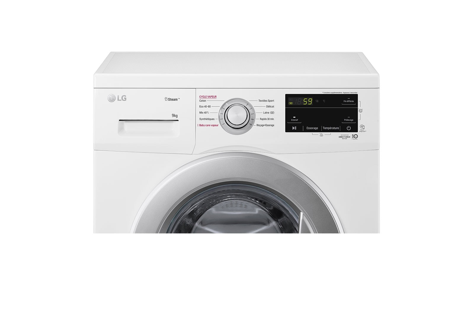 LG Lave-linge 9 kg | Moteur Direct Drive™ garanti 10 ans | Top amovible, LG F94M21WHS