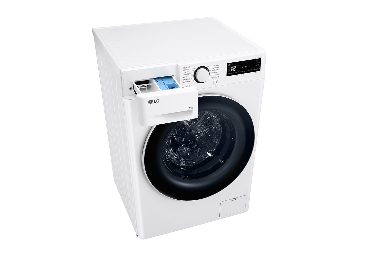 LG Lave-linge 9kg - 68L | AI Direct Drive™ | Grand tambour | Moteur Direct Drive™ garanti 10 ans, LG F94R50WHS