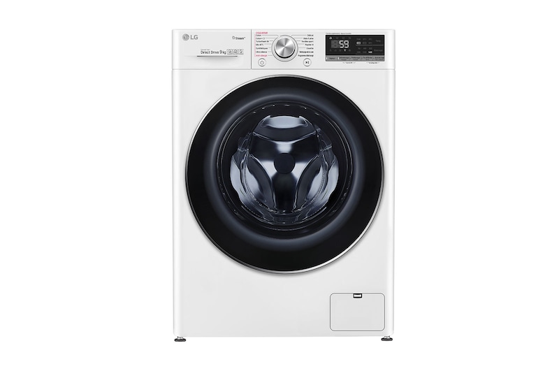 LG Lave-linge 9 KG - 68L | 6 Motion Direct Drive™ | Moteur Direct Drive™ garanti 10 ans | AI DD | Steam + | 54/71dB | A+++(-40%) , LG F94V71WHS