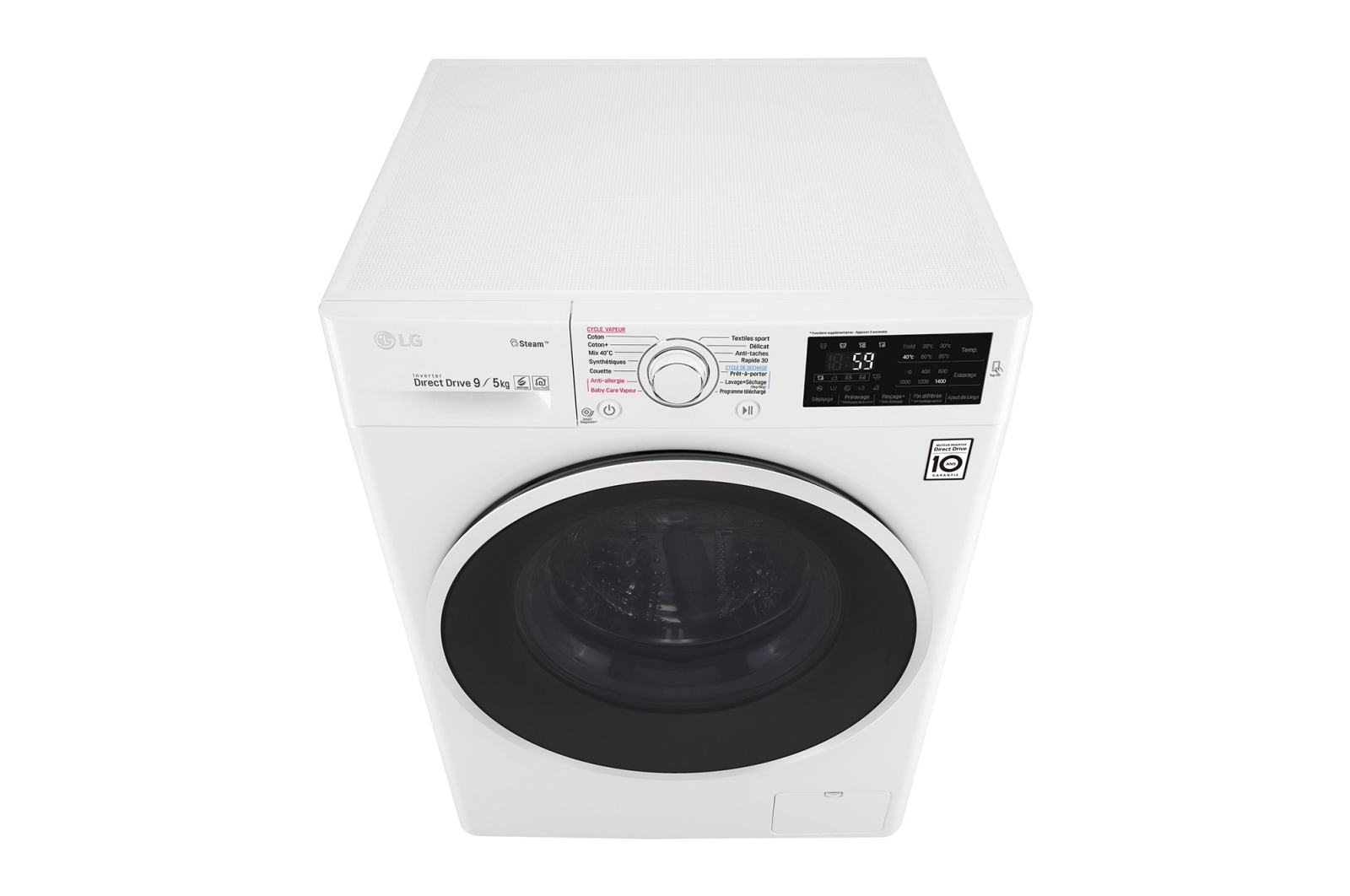 LG Lavante-séchante 9/5KG | 6 Motion Direct Drive™ | Smart Diagnosis™ | Moteur Direct Drive™ – Garanti 10 ans, LG F954J60WRS