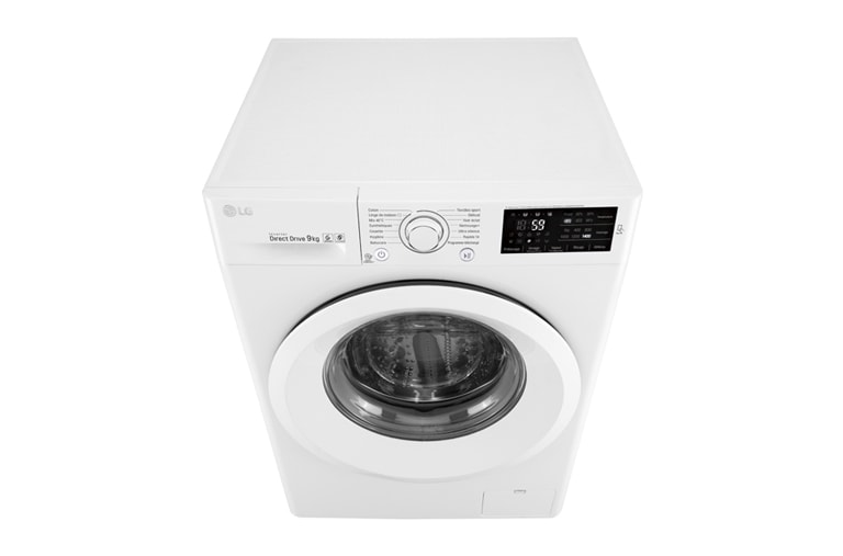 LG Lave-Linge 9KG |1400 tours | Turbo Wash™ | 6 Motion Direct Drive™ | Smart Diagnosis™ | Moteur Direct Drive™ – Garanti 10 ans , LG FH4U2VFN3