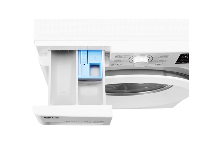 LG Lave-Linge 9KG |1400 tours | Turbo Wash™ | 6 Motion Direct Drive™ | Smart Diagnosis™ | Moteur Direct Drive™ – Garanti 10 ans , LG FH4U2VFN3