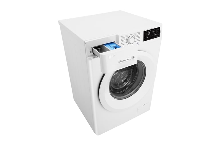 LG Lave-Linge 9KG |1400 tours | Turbo Wash™ | 6 Motion Direct Drive™ | Smart Diagnosis™ | Moteur Direct Drive™ – Garanti 10 ans , LG FH4U2VFN3