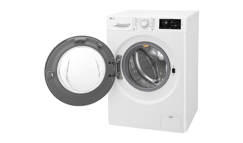 LG Lave-Linge 9KG |1400 tours | Turbo Wash™ | 6 Motion Direct Drive™ | Smart Diagnosis™ | Moteur Direct Drive™ – Garanti 10 ans , LG FH4U2VFN3