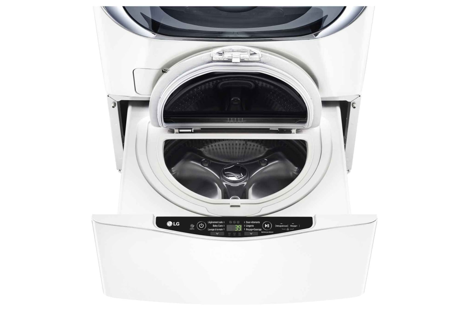 LG Lave-linge 3,5 KG | Wi-Fi |3 Motion Direct Drive™ | Smart Diagnosis™ | Moteur Direct Drive™ garanti 10 ans | LG TWINWash™MINI, LG FM37E1WH