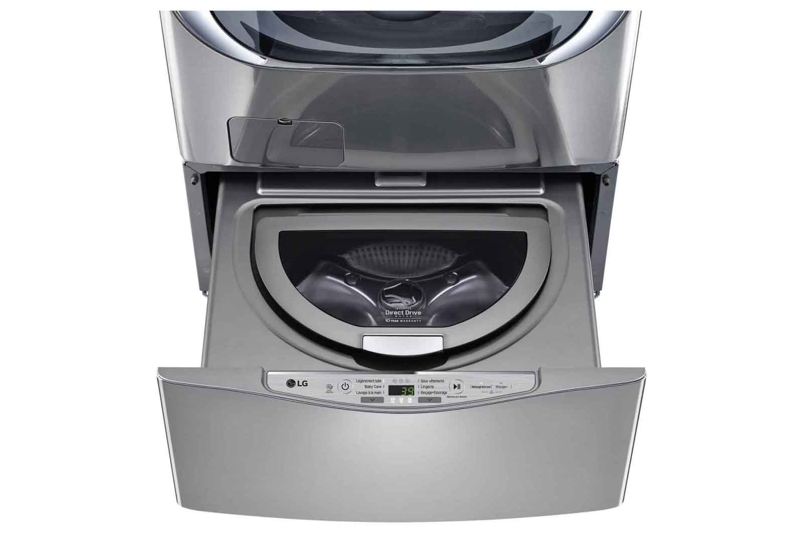 LG Lave-linge 3,5 KG | 3 Motion Direct Drive™ | Smart Diagnosis™ | Moteur Direct Drive™ garanti 10 ans | LG TWINWash™ Mini, LG FM37E1IX