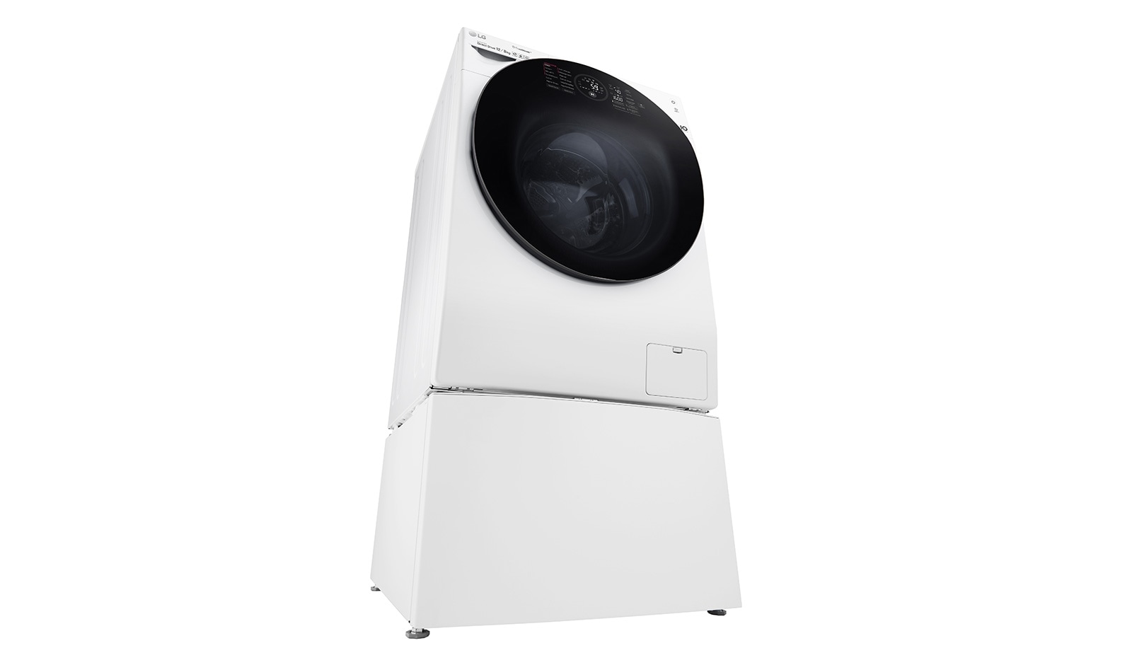 LG TWINWash™ Lavante-séchante 12/8 KG | Mini Lave Linge 2KG | TrueSteam™ | EcoHybrid | Wi-Fi  |  Moteur Direct Drive™ garanti 10 ans, LG T286G1GWRH