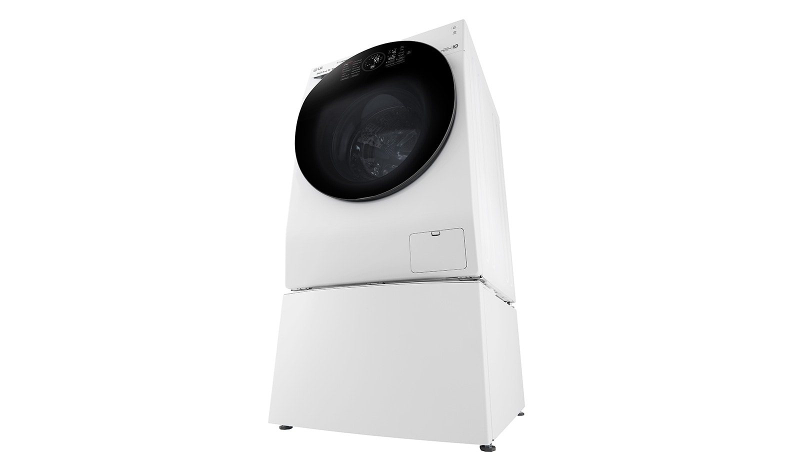 LG TWINWash™ Lavante-séchante 12/8 KG | Mini Lave Linge 2KG | TrueSteam™ | EcoHybrid | Wi-Fi  |  Moteur Direct Drive™ garanti 10 ans, LG T286G1GWRH