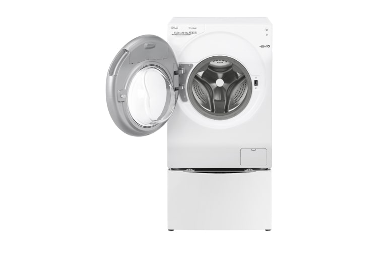 LG TWINWash™ Lavante-séchante 12/8 KG | Mini Lave Linge 2KG | TrueSteam™ | EcoHybrid | Wi-Fi  |  Moteur Direct Drive™ garanti 10 ans, LG T286G1GWRH