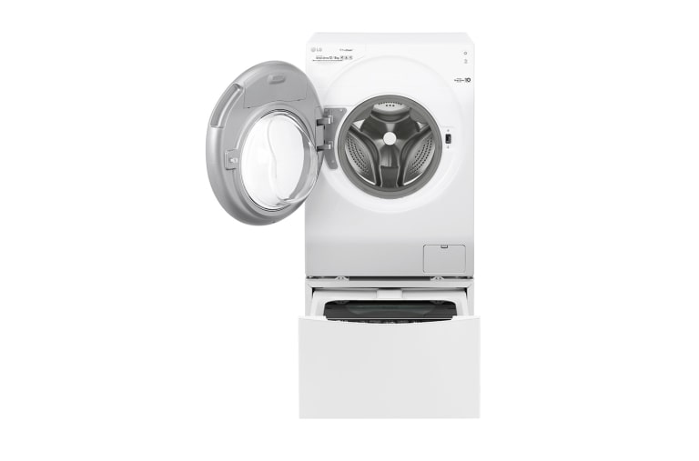 LG TWINWash™ Lavante-séchante 12/8 KG | Mini Lave Linge 2KG | TrueSteam™ | EcoHybrid | Wi-Fi  |  Moteur Direct Drive™ garanti 10 ans, LG T286G1GWRH