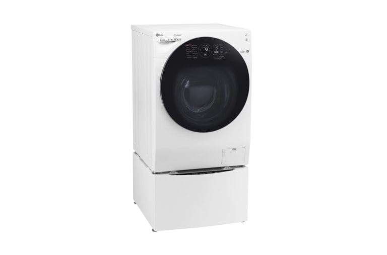 LG TWINWash™ Lavante-séchante 12/8 KG | Mini Lave Linge 2KG | TrueSteam™ | EcoHybrid | Wi-Fi  |  Moteur Direct Drive™ garanti 10 ans, LG T286G1GWRH