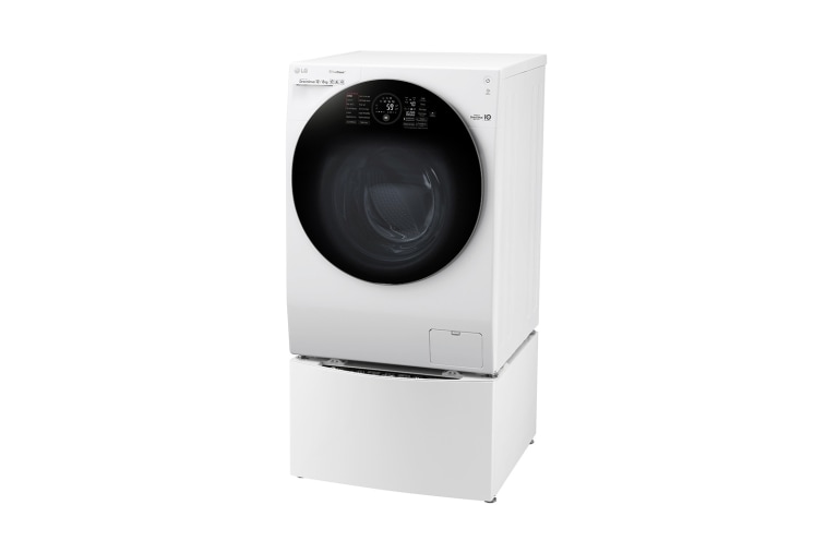 LG TWINWash™ Lavante-séchante 12/8 KG | Mini Lave Linge 2KG | TrueSteam™ | EcoHybrid | Wi-Fi  |  Moteur Direct Drive™ garanti 10 ans, LG T286G1GWRH