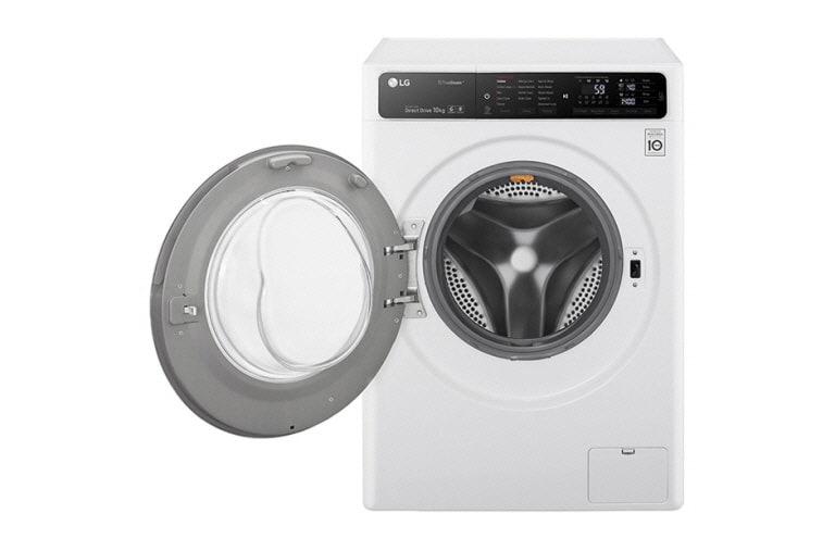 LG Lave-Linge 10KG | TurboWash™ | 6 Motion Direct Drive | Truesteam™ | Bandeau incliné tactile | Finitions chromées | Smart NFC Tag On, LG F14952WHS