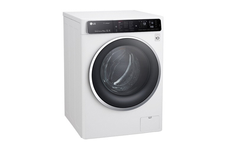 LG Lave-Linge 10KG | TurboWash™ | 6 Motion Direct Drive | Truesteam™ | Bandeau incliné tactile | Finitions chromées | Smart NFC Tag On, LG F14952WHS