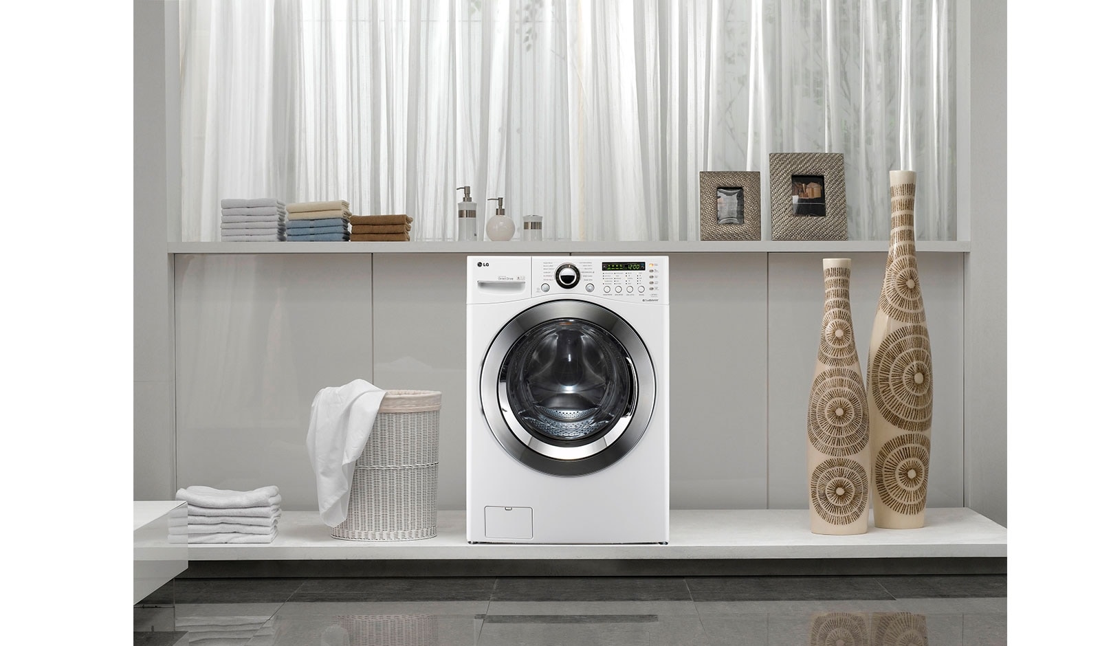 LG Lave-linge 6 Motion Direct Drive | Maxi Format 15 Kg | Smart Diagnosis, LG F52590WH