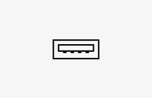 Icône USB en aval.