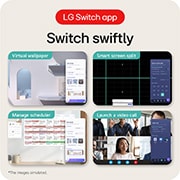 LG 34" (86 cm) | Moniteur ultra-large incurvé VA 21/9ème | Résolution UWQHD 3440 x 1440, LG 34WR55QK-B