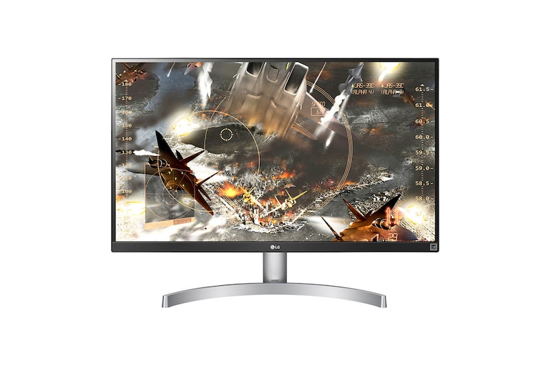 Vue avant de 27" (68 cm) | Moniteur LED IPS | Résolution 4K 3840x2160 LG 27UL600-W