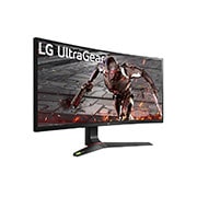 LG 34'' (86 cm) | Moniteur gaming incurvé IPS 21/9ème | Résolution UWFHD 2560x1080, LG 34GN73A-B