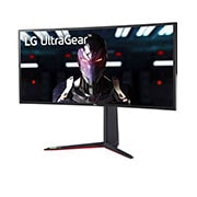 LG 34'' (86 cm) | UltraGear™ Moniteur incurvé LED 21/9ème | Résolution QHD 3440 x 1440 | 144Hz, LG 34GN850P-B