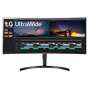 LG 38'' (96 cm) | Moniteur LED IPS incurvé 21/9ème | Résolution QHD+ 3840 x 1600, LG 38WN75C-B