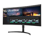 LG 38'' (96 cm) | Moniteur LED IPS incurvé 21/9ème | Résolution QHD+ 3840 x 1600, LG 38WN75C-B