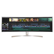 LG 49" (124 cm) | Moniteur incurvé LED IPS 32/9ème | Résolution Dual QHD 5120 x 1440, LG 49WL95C-W