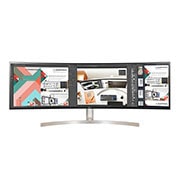 LG 49'' (124 cm) | Moniteur incurvé LED IPS 32/9ème | Résolution Dual QHD 5120 x 1440, LG 49WL95C-WE