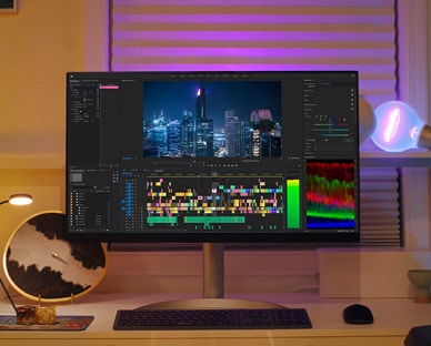 Scène d’un streamer avec 32UQ850