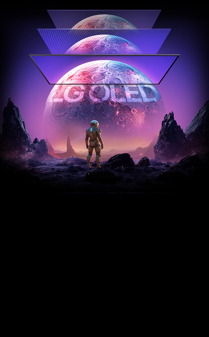 Les images planétaires apparaissent plus éclatantes et plus nettes sur les écrans LG OLED.