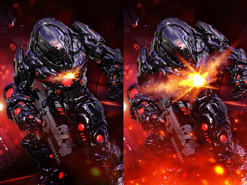 Comparison of Low Latency- The left image does not support Low Latency, and the Right image does support Low Latency.	