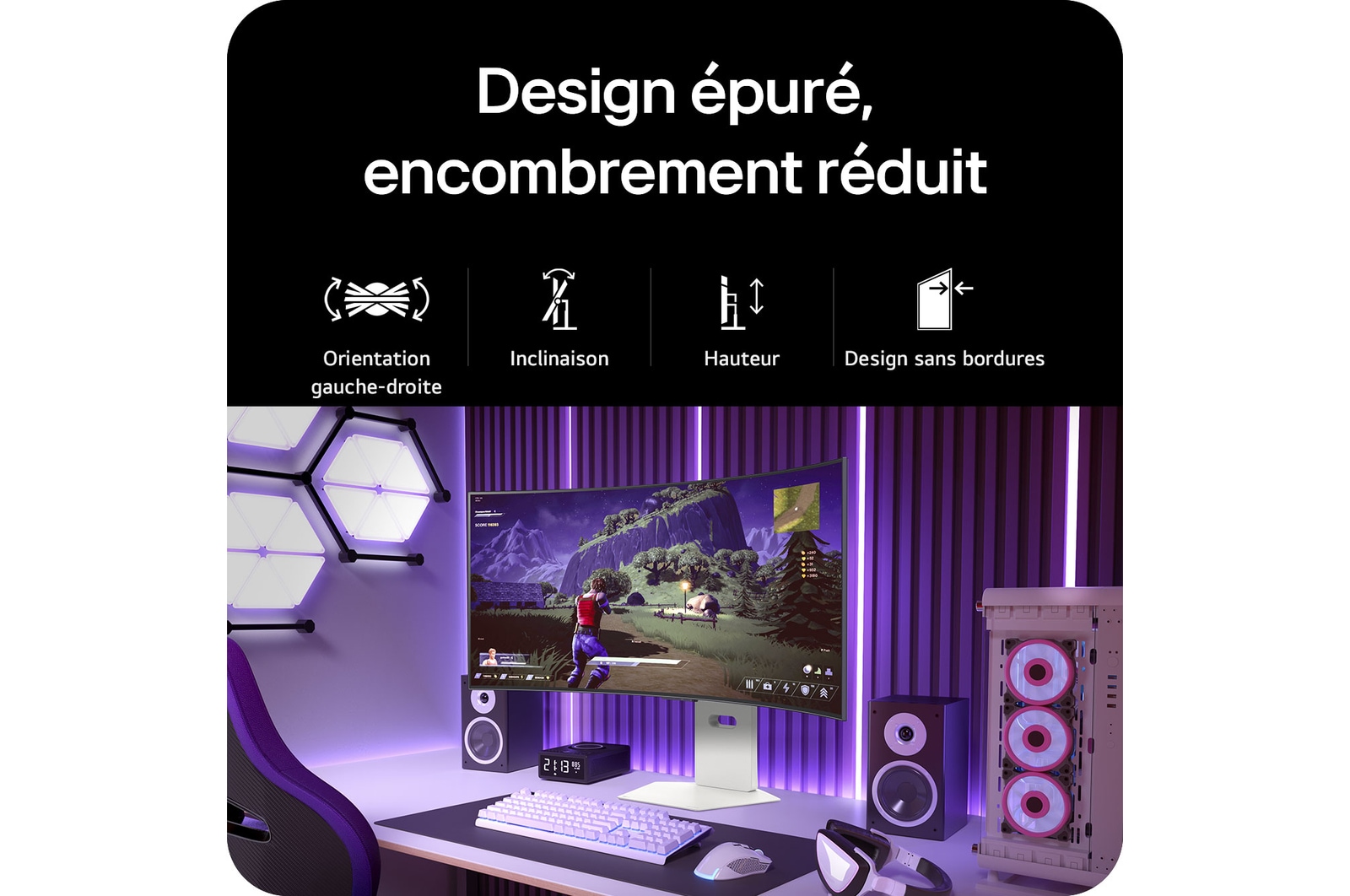 Design épuré, encombrement reduit
