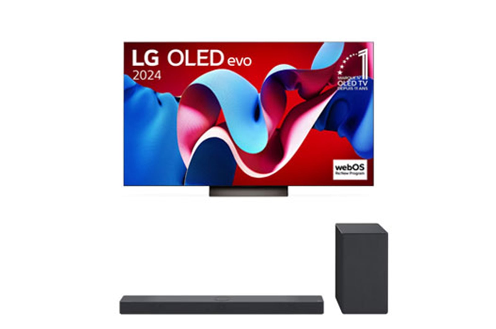 LG Pack | TV LG OLED65C46LA + Barre de son SC9S, LG OLED65C46LA.SC9S