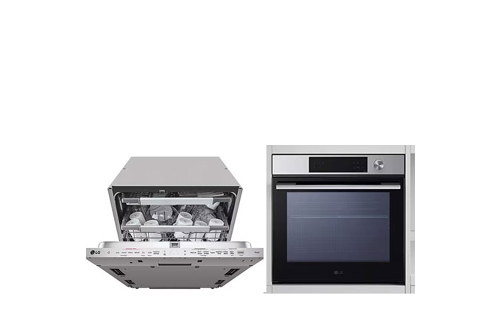Vue avant de Pack | Lave-vaisselle LG DB475TXS + Four encastrable WS7D765 LG DB475TXS.WS7D765