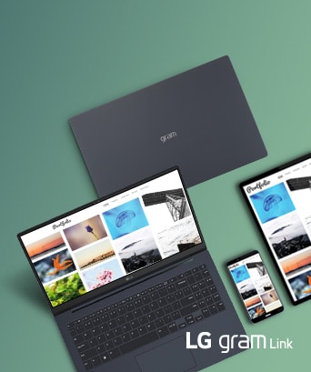 LG gram Link - connexion avec différents appareils iOS et Android. 