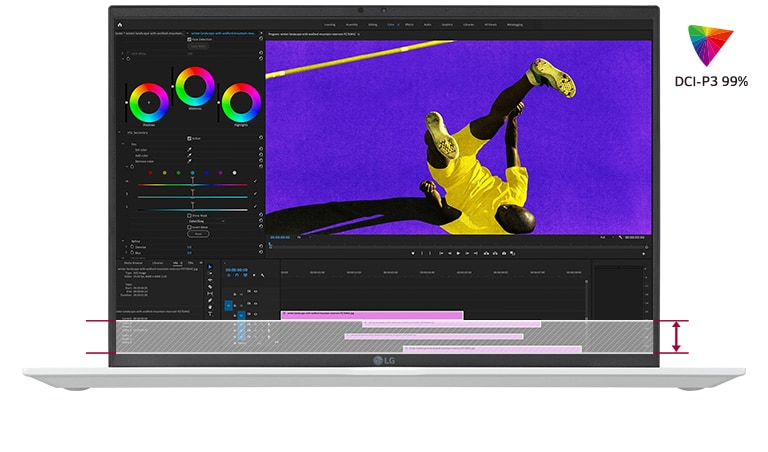 L'animation montre une image haute résolution au format 16:10.