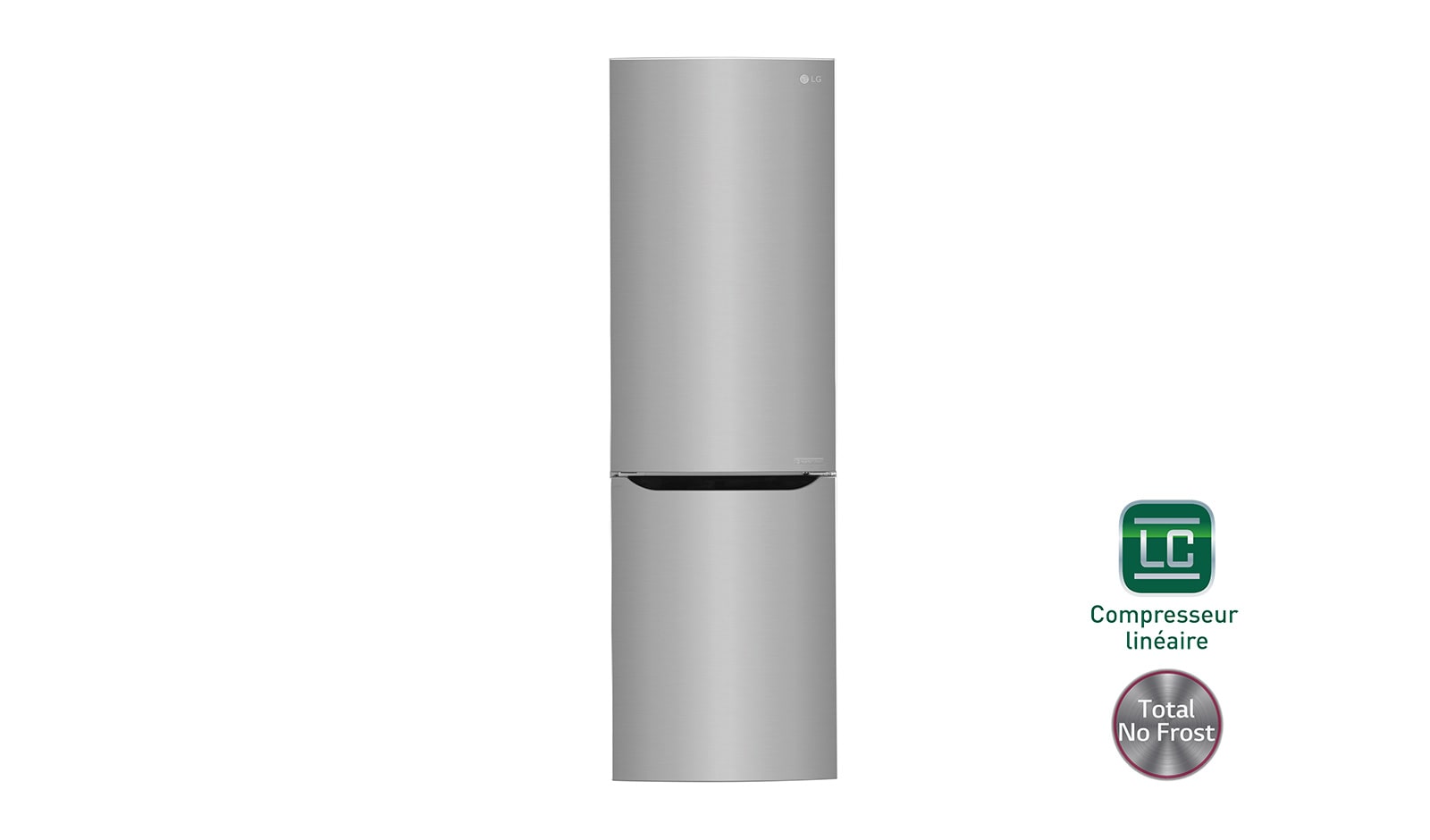 Vue avant de Réfrigérateur combiné | Total No Frost | Compresseur linéaire inverter | Smart Diagnosis™ | Moist Balance Crisper | A++ LG GB6106SPS