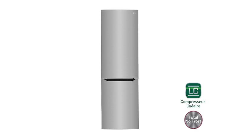 Vue avant de Réfrigérateur combiné | Total No Frost | Compresseur linéaire inverter | Smart Diagnosis™ | Moist Balance Crisper | A++ LG GB6106SPS