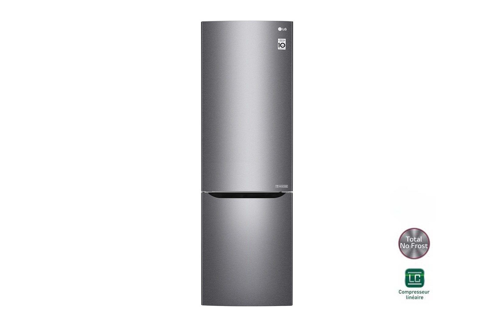 Vue avant de Réfrigérateur combiné | Total No Frost | Compresseur linéaire inverter | Smart Diagnosis™ LG GB6318SDS