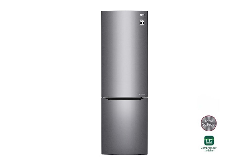 Vue avant de Réfrigérateur combiné | Total No Frost | Compresseur linéaire inverter | Smart Diagnosis™ LG GB6318SDS