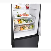 LG Réfrigérateur Combiné 70 cm de large I 462L | E | Écran tactile Metal Touch | Compresseur Smart Inverter, LG GBB569MCAZN