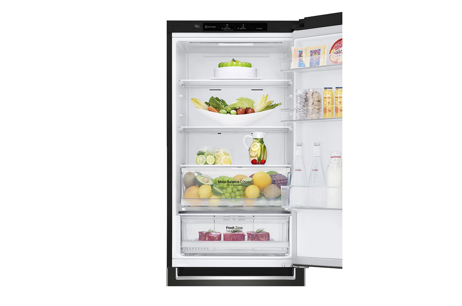 LG Réfrigérateur Combiné | 341L | 35dB | Door Cooling+, LG GBB61BLJEN