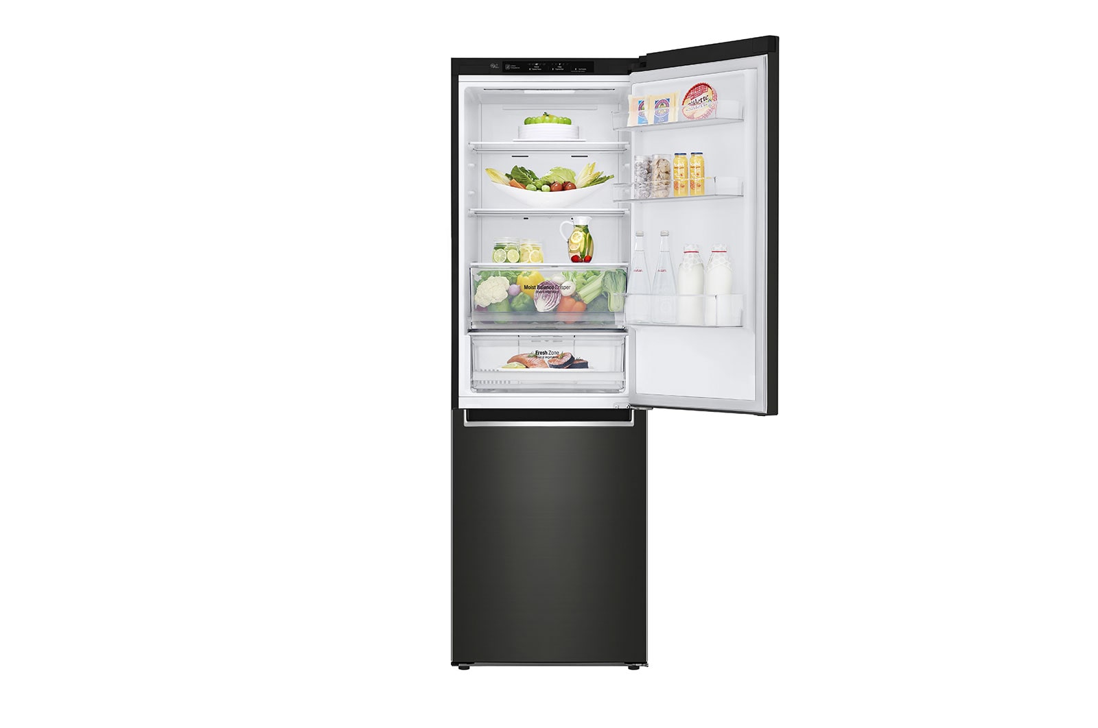 LG Réfrigérateur combiné | 341L | E |36dB(C) | Total No Frost | Compresseur Linéaire Inverter, LG GBB61BLJZN