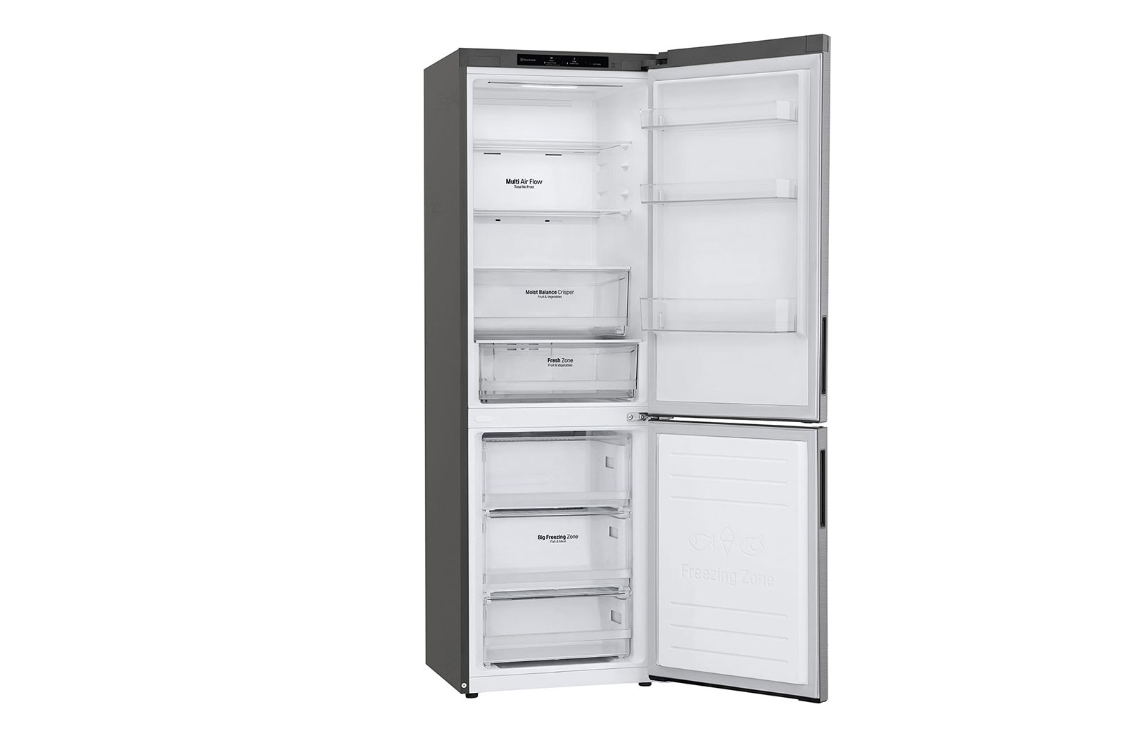 LG Réfrigérateur Combiné | 341L | 35dB | Door Cooling+, LG GBB61PZJEC